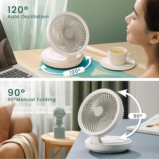 Rechargeable 3-in-1 Clip Fan | Handheld, Desktop & Wall Mounted Portable Fan with 3 Speed Modes