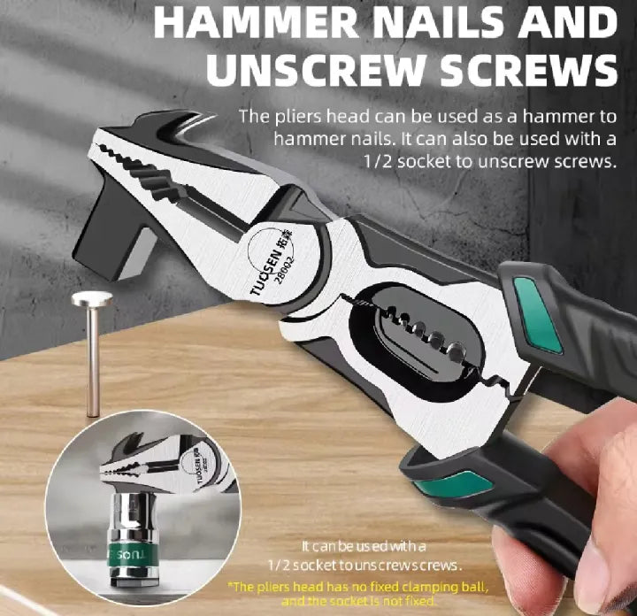 Heavy Duty Multi-Function Combination Pliers Remover with Hammer