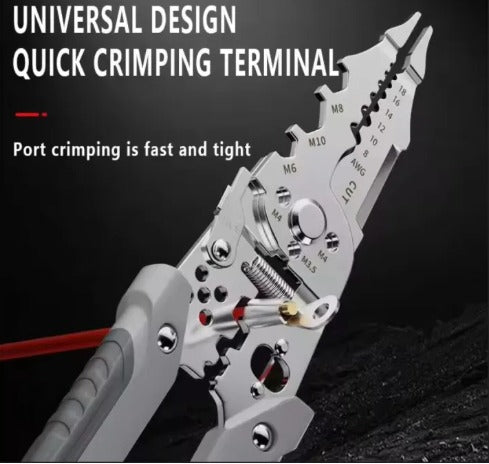 Wire Stripper Pliers Cutting Crimping Tool Stainless Steel