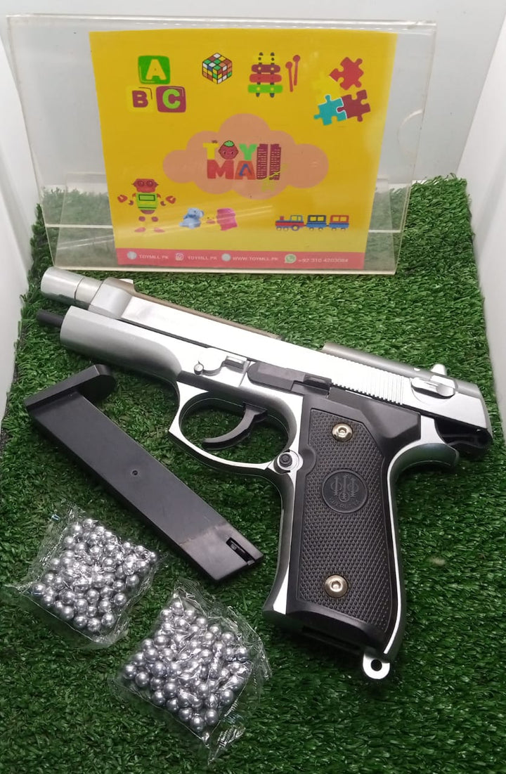 Heavy Metal Bullet Toy Gun | Real Look Pistol | M92 Beretta