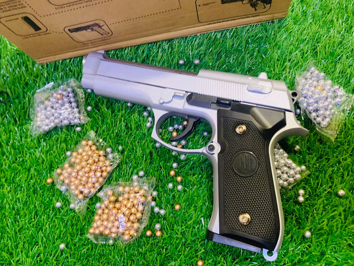 Heavy Metal Bullet Toy Gun | Real Look Pistol | M92 Beretta