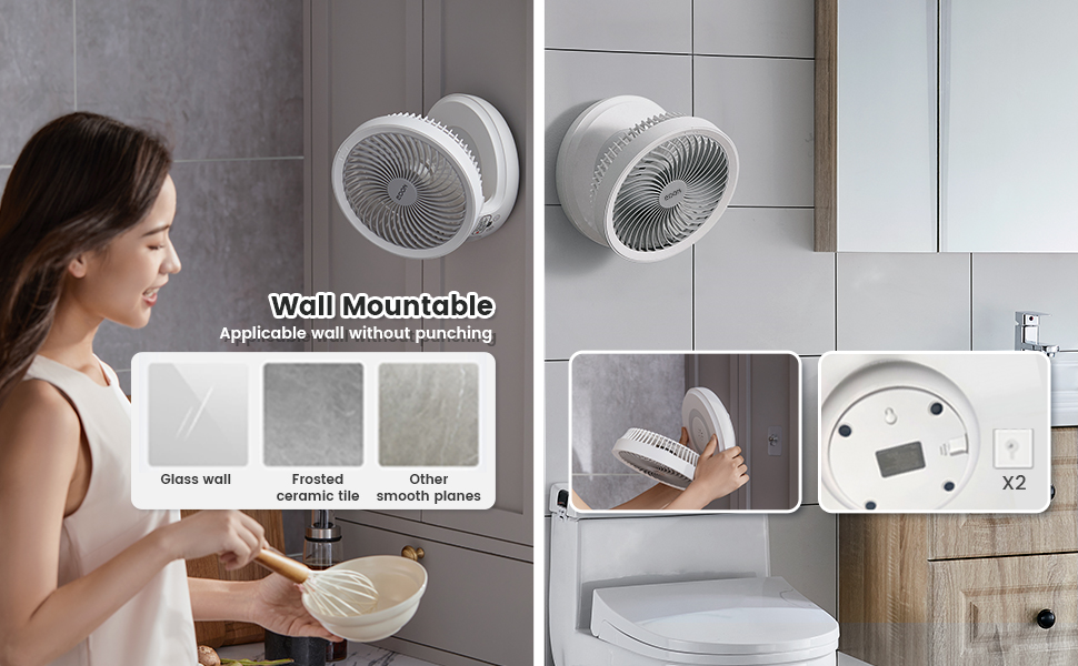 Rechargeable 3-in-1 Clip Fan | Handheld, Desktop & Wall Mounted Portable Fan with 3 Speed Modes