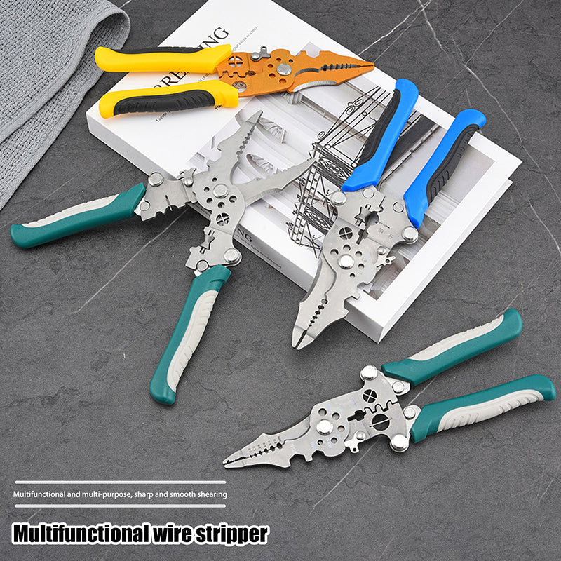 Wire Stripper Pliers Cutting Crimping Tool Stainless Steel