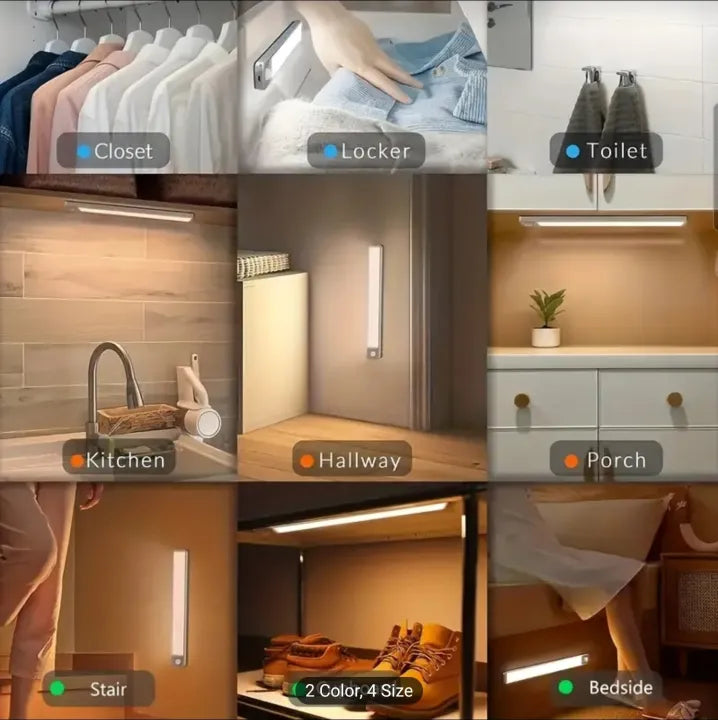 Smart Motion Sensor Cabinet Light (USB Rechargeable)