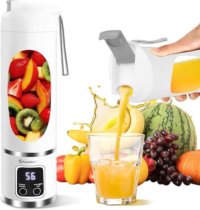 Portable 6-Blade USB Rechargeable Juicer Blender for Smoothies Shakes Baby Food and Outdoor Use Regular